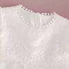 White Lace Baby Girl Christening Dress with Bonnet – Baptism Gown for Newborn & Infant