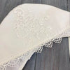 "Elegant White Baby Girl Christening Dress – Lace Embroidered Baptism Gown with Bonnet