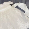"Elegant White Baby Girl Christening Dress – Lace Embroidered Baptism Gown with Bonnet