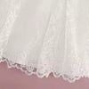 White Lace Baby Girl Christening Dress with Bonnet – Baptism Gown for Newborn & Infant