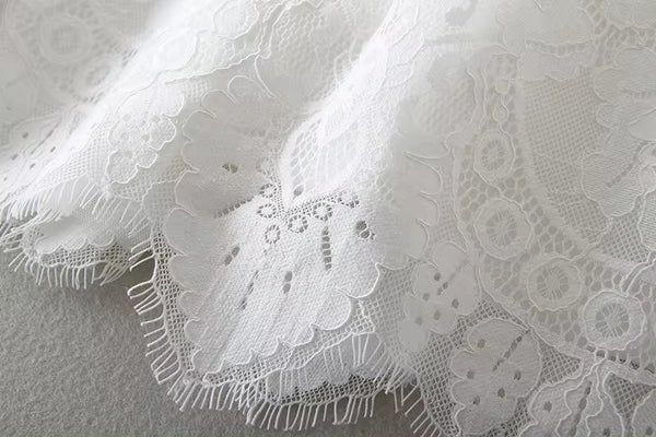 Elegant White Lace Christening Dress