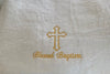 Embroidered Baptism Towel – Custom Cross Design for Baby or Child
