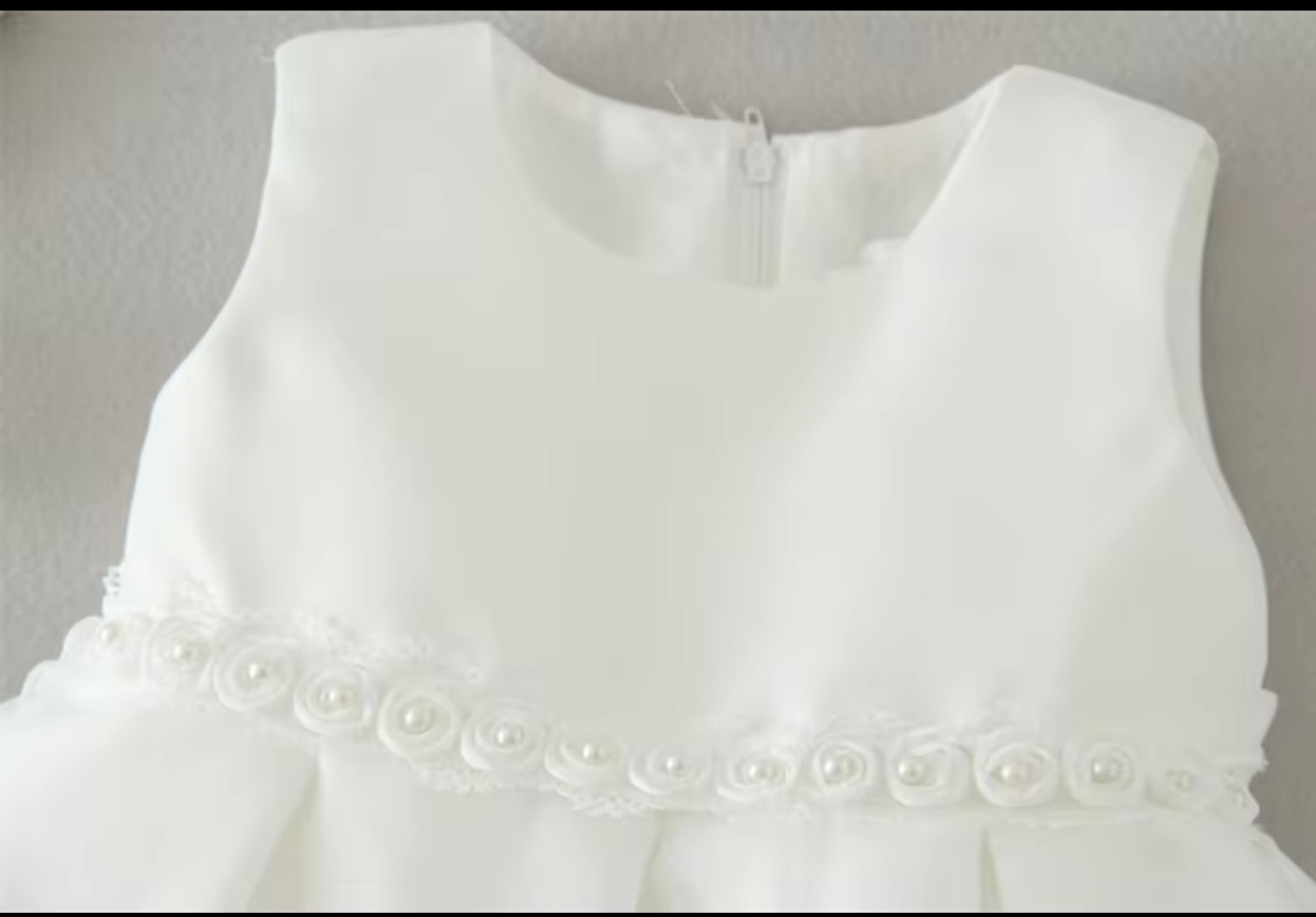 Elegant Baptism & Flower Girl Dresses. This Dress Comes with Free Beautiful Headband .