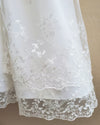 Angelic Christening/Baptism Gown With Removable Lace Overlay & Bonnet For Baby Girl