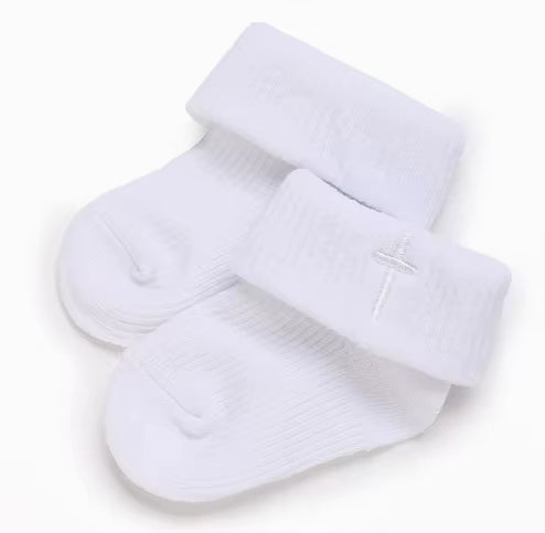 4-Piece Ivory Baby Boy Baptism Outfit – Elegant Christening Suit with Socks for Infants & Toddlers