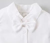 4-Piece Ivory Baby Boy Baptism Outfit – Elegant Christening Suit with Socks for Infants & Toddlers