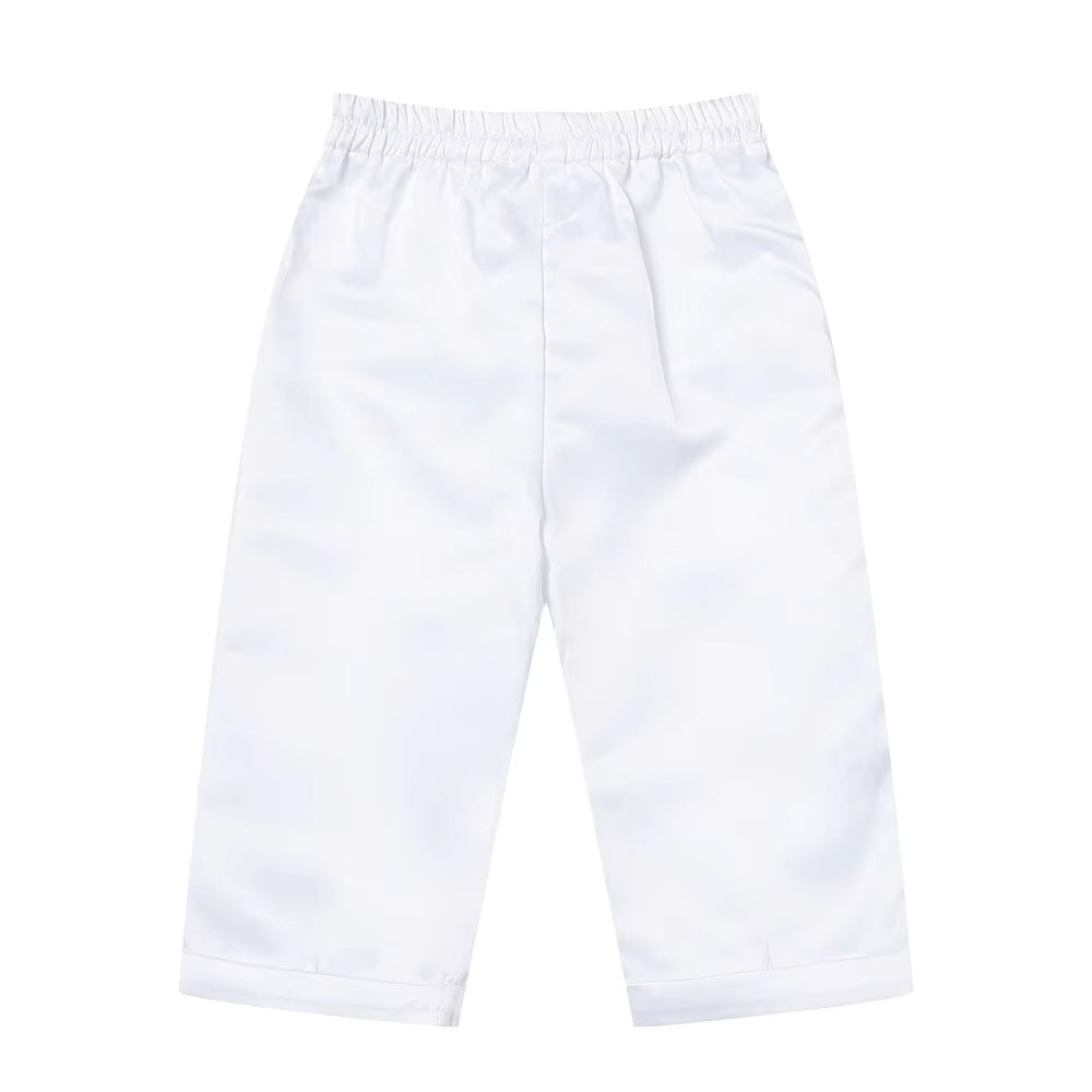 Elegant White Baby Tuxedo Suit for Weddings, Christenings & Formal Events .comes with free shoes