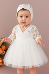 White Lace Baby Girl Dress – Perfect for Baptism & Special Occasions