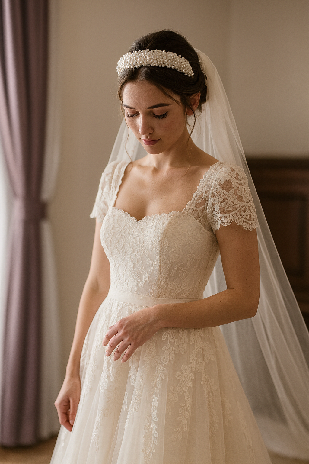 Pearl Beaded Bridal Headband – Elegant Hair Accessory for Weddings and Special Occasions