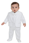 Baby Boy White Formal Suit for Wedding, Baptism & Special Events