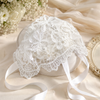 Luxury Baby Girl Baptism Dress with Matching Lace Bonnet | Elegant Christening Gown | Soft Cotton Blend