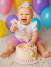 Baby Girl Unicorn First Birthday Outfit – Rainbow Tutu Dress, 1st Birthday Cake Smash Outfit with Headband