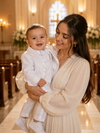 Baby Boy Baptism Suit White Christening Outfit for Toddlers – Formal Church & First Birthday Outfit