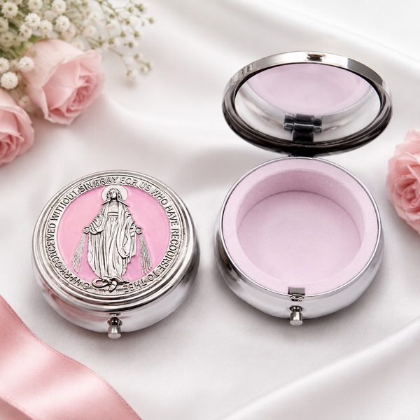 Elegant Rosary Keepsake Box for Christening & Baptism