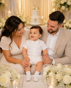 4-Piece Ivory Baby Boy Baptism Outfit – Elegant Christening Suit with Socks for Infants & Toddlers