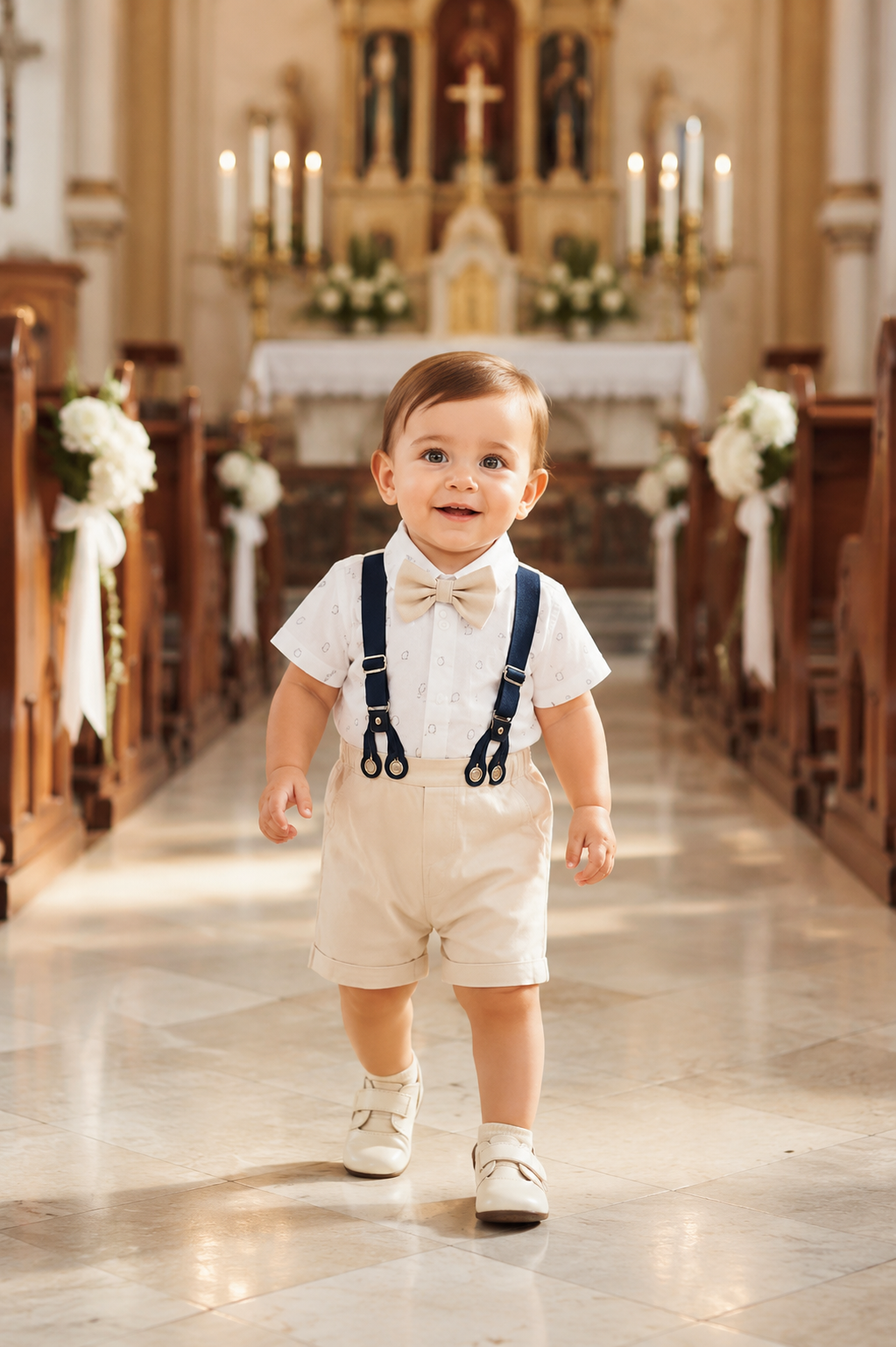 Baby Boy Formal Outfit with Suspenders – Birthday, Wedding & Church Clothes for Toddlers