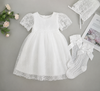 Luxury Baby Girl Baptism Dress with Matching Bonnet & Lace Socks | Elegant Christening Outfit