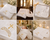 Luxury Baby Baptism Blanket & Bib Set – White Christening Gift for Boys & Girls | Eliana Gift Shop