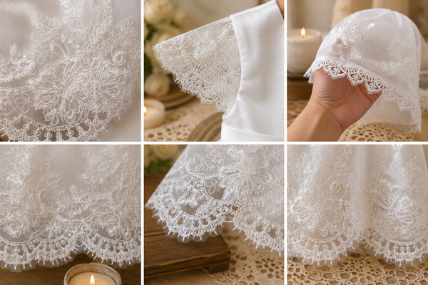 White Baby Girl Christening Dress Set - Lace Baptism Gown with Bonnet & Shoes