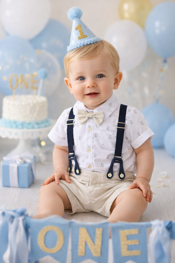 Baby Boy Formal Outfit with Suspenders – Birthday, Wedding & Church Clothes for Toddlers