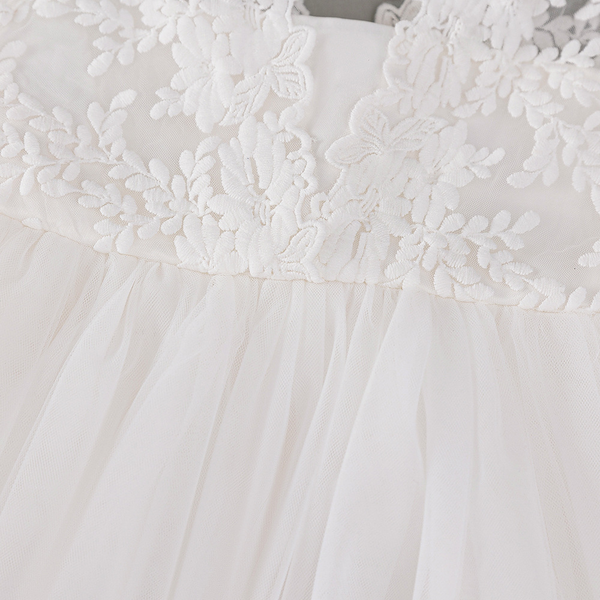 White Lace Baby Girl Dress – Perfect for Baptism & Special Occasions