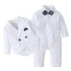 Baby Boy White Formal Suit Set with Bow Tie – Baptism, Wedding & Special Occasion Outfit