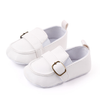 White Baby Loafers with Buckle – Soft Sole Dress Shoes for Boys & Girls