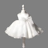 White Baby Christening Dress with Matching Flower Headband – Church Photography Ready
