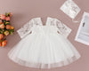 White Lace Baby Girl Dress – Perfect for Baptism & Special Occasions