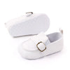 White Baby Loafers with Buckle – Soft Sole Dress Shoes for Boys & Girls