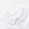 Baby Boy Baptism Outfit 3-Piece Set – White Christening Romper with Hat & Bib