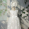 Elegant Baptism/Christening Gown With Bonnet for Baby Girls