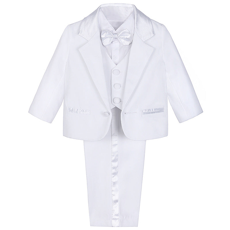Baby Boy White Formal Suit for Wedding, Baptism & Special Events