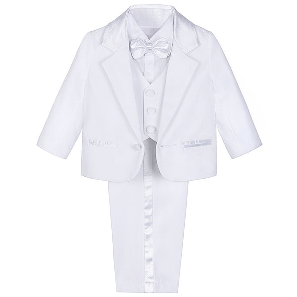 Baby Boy White Formal Suit for Wedding, Baptism & Special Events