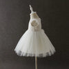 Baby Girl Baptism Dress with Matching Bonnet | White Lace Christening Gown for Infant & Toddler