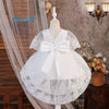 Baby Girl Baptism Dress with FREE Socks | Luxury White Lace Christening Dress for Infant & Toddler