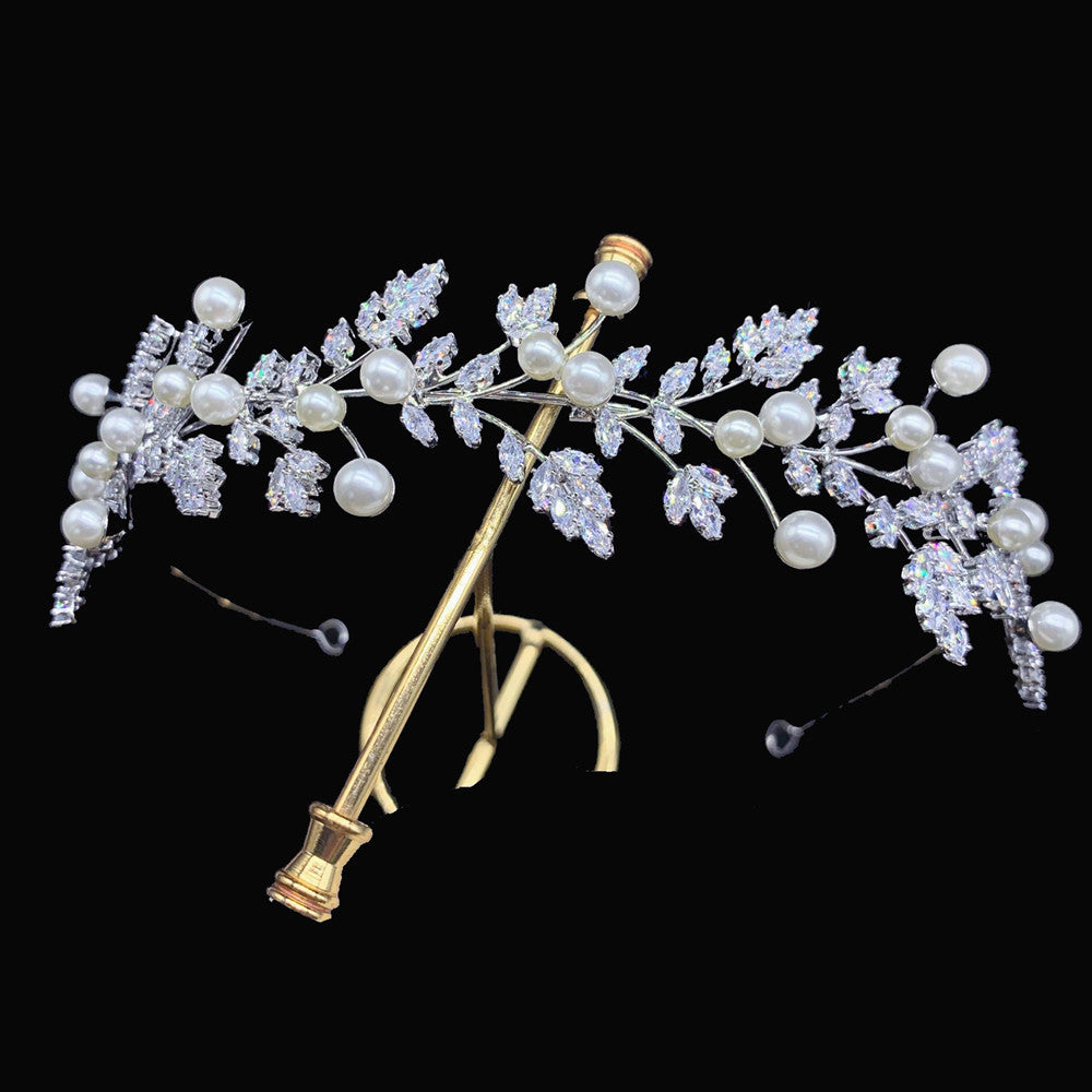 Luxury Bridal Tiara - CZ Cubic Zirconia Wedding Crown | Elegant Hair Accessories