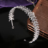 Silver Pearl Bridal Tiara – Handmade Leaf Vine Headpiece with Crystals for Wedding or Prom