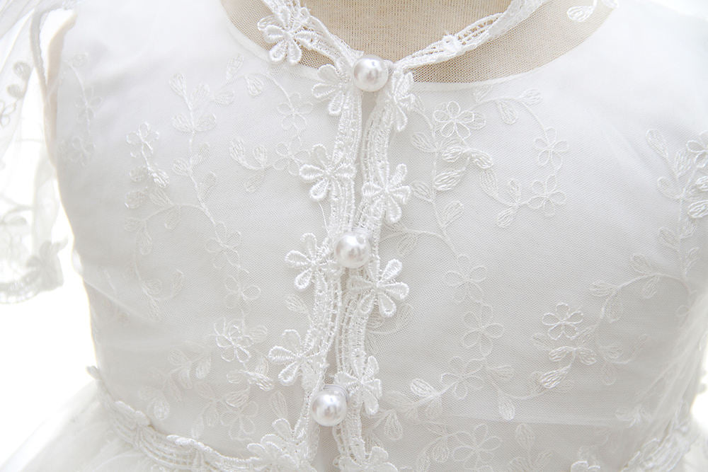 Angelic Christening/Baptism Gown With Removable Lace Overlay & Bonnet and Bow For Baby Girl