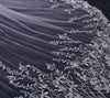 Elegant Cathedral Length Bridal Veil with Floral Lace Trim – Long Wedding Veil for Modern Brides