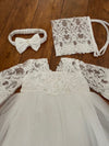 White Lace Baby Girl Dress – Perfect for Baptism & Special Occasions