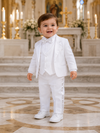 Baby Boy Baptism Suit White Christening Outfit for Toddlers – Formal Church & First Birthday Outfit